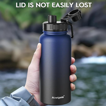 Navigate 32 oz Stainless Steel Insulated Water Bottle, Double Walled Leak Proof - Image 7