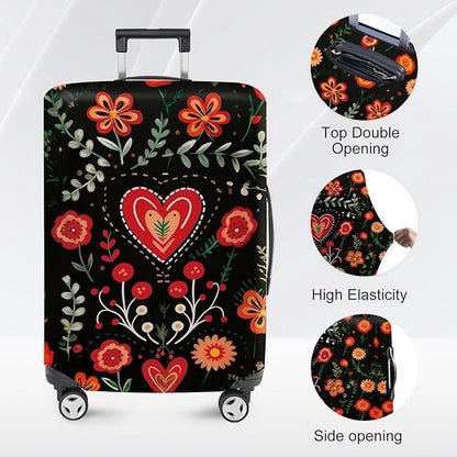 ANNA QUEEN Flowers Floral Travel Luggage Cover -Spring Stretchable Airplane - Image 2