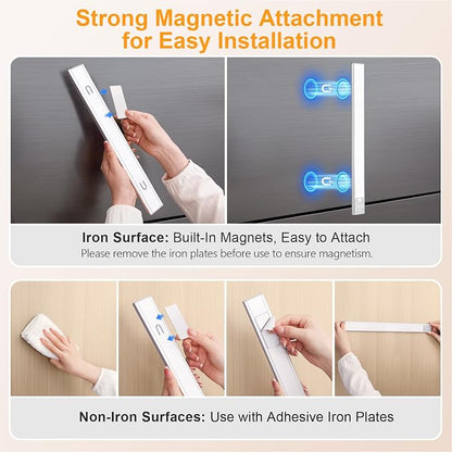 Gritin 14.7inch Under Cabinet Lighting Rechargeable 2 Pack- 3 Color Temps&5 - Image 9