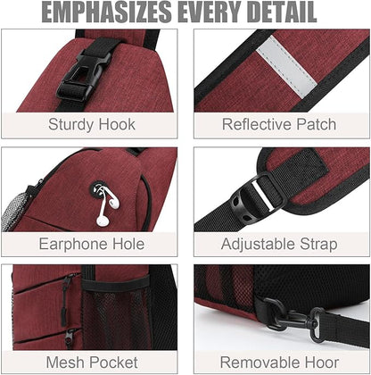 Pritent Crossbody Bags for Women Men Trendy Sling Bag Backpack Casual Chest Bag - Image 5