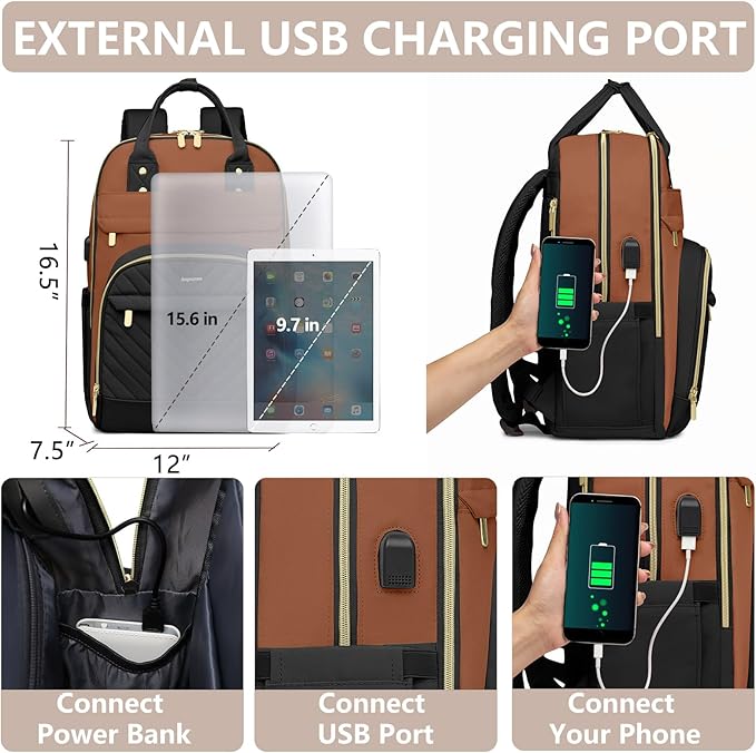 Laptop Backpack for Women Work Bag - Image 4