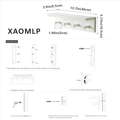 Entrance Coat Rack ，Coat Hooks, Wall-Mounted Wooden Hook Rack, Wall-Mounted - Image 4