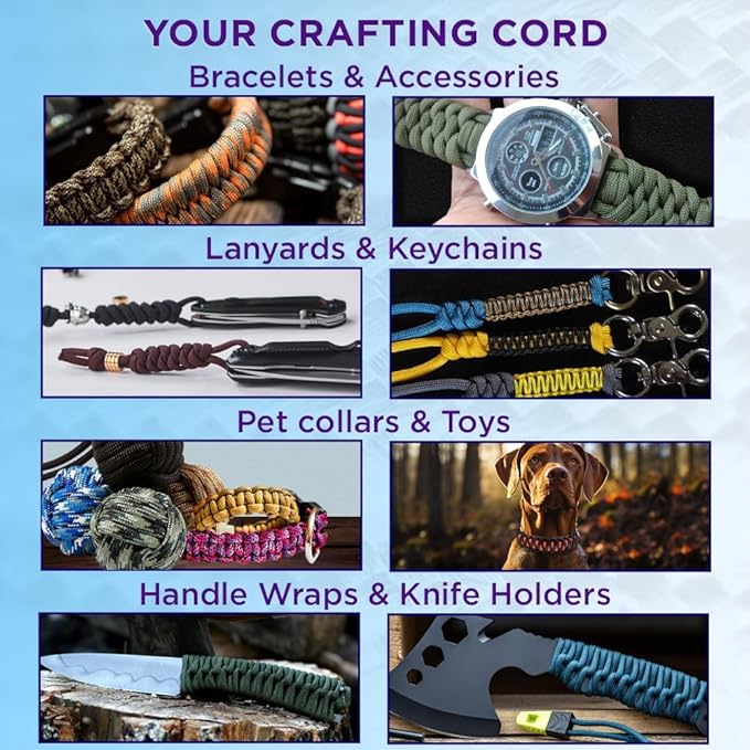 TECEUM Reflective Paracord Rope 1000 – 1000ft/200ft/100ft/50ft – 40+ Colors – - Image 6