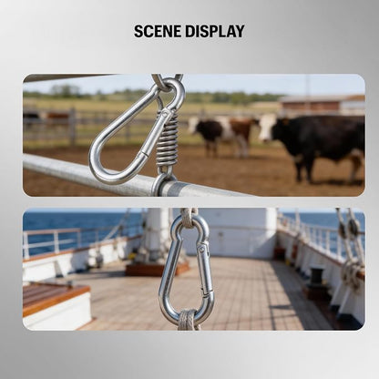 Heavy Duty Spring Snap Hook Carabiners Bulk, 500LB Capacity - Image 6