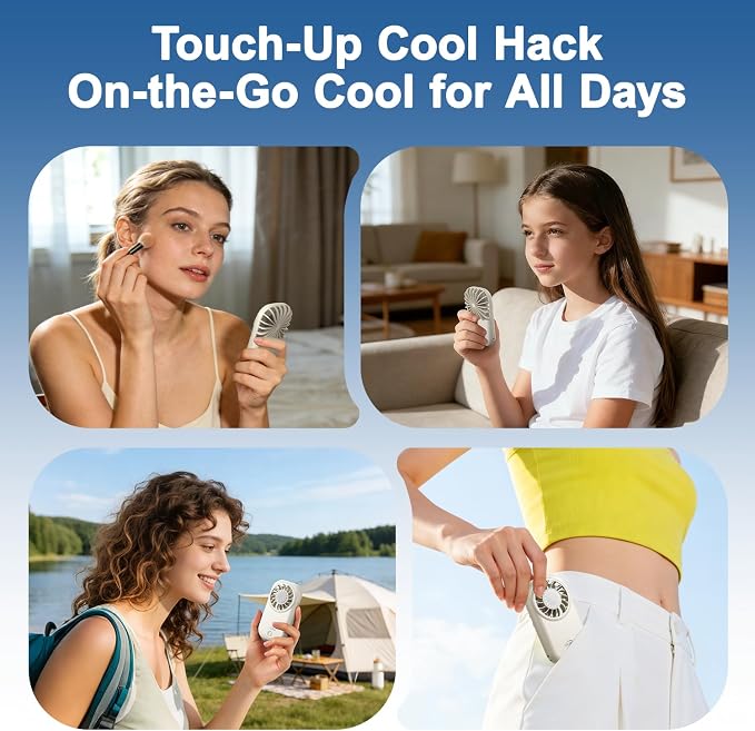 Handheld Mini Fan Small Personal Portable Speed USB Rechargeable Eyelash Fan - Image 3
