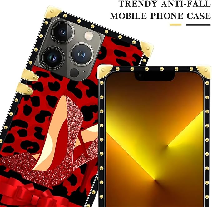 Compatible with iPhone 13 Pro Max Case, Elegant High Heels Luxury Golden - Image 4