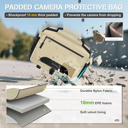 RAINSMORE Camera Bag, DSLR/SLR/Mirrorless Small Camera Sling Bag Waterproof - Image 4