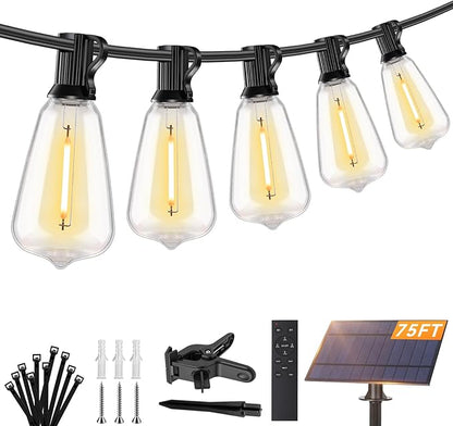 Brightever 75FT Solar String Lights Outdoor Waterproof by Brightever