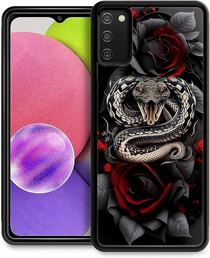 for Samsung Galaxy S20 FE Case, Entwined Rose Snake Pattern Graphic Design Girl by FKBRCL4U