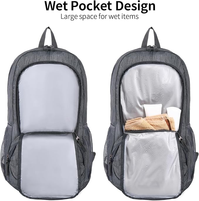 FENGDONG 35L Lightweight Foldable Waterproof Packable Travel Small Hiking - Image 5