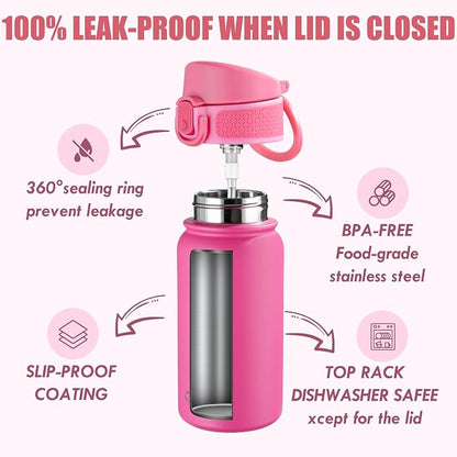 OLDLEY 12oz kids Water Bottle, Stainless Steel Insulated Water Bottle - Image 3