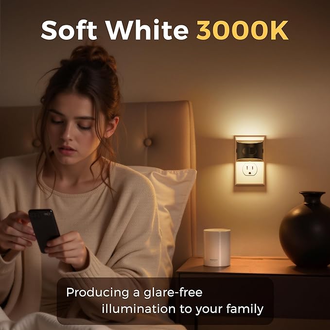 L LOHAS LED Night Light with Motion Sensor & Dusk to Dawn Sensor, Night Lights - Image 2