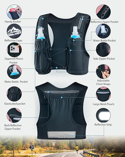 Zelvot Running Vest for Women Men, USA Original Patent, Adjustable Chest Straps - Image 5