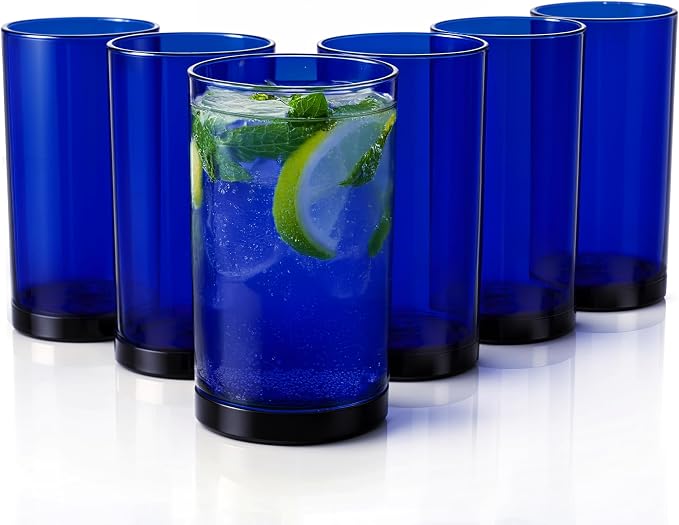 Zulay Kitchen Plastic Drinking Glasses – 16oz Acrylic Shatterproof Water Cups by ZulayKitchen