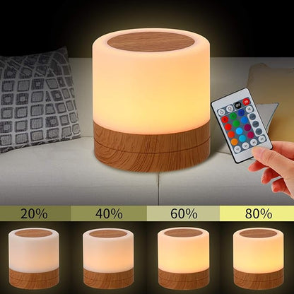 Nursery Night Light for Kids, USB Rechargeable Small Desk Lamp, 13 RGB Colors & - Image 5