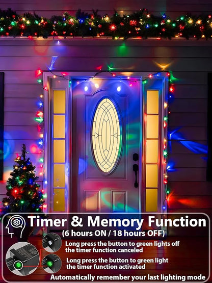 Upgraded 99FT 300 LED Multicolor Christmas String Lights Outdoor & Indoor - Image 3