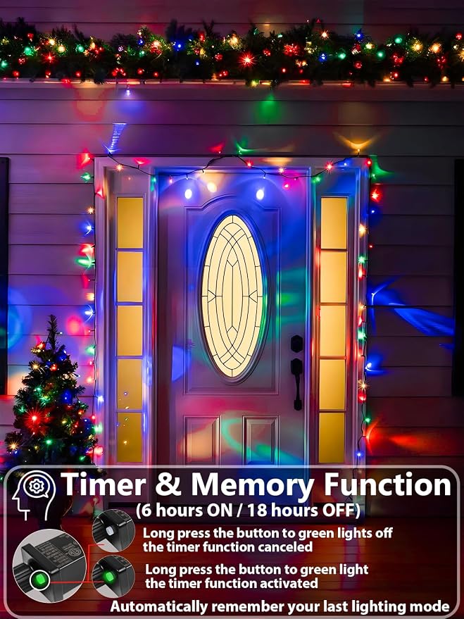 Upgraded 165FT 500 LED Multicolor Christmas String Lights Indoor & Outdoor - Image 3