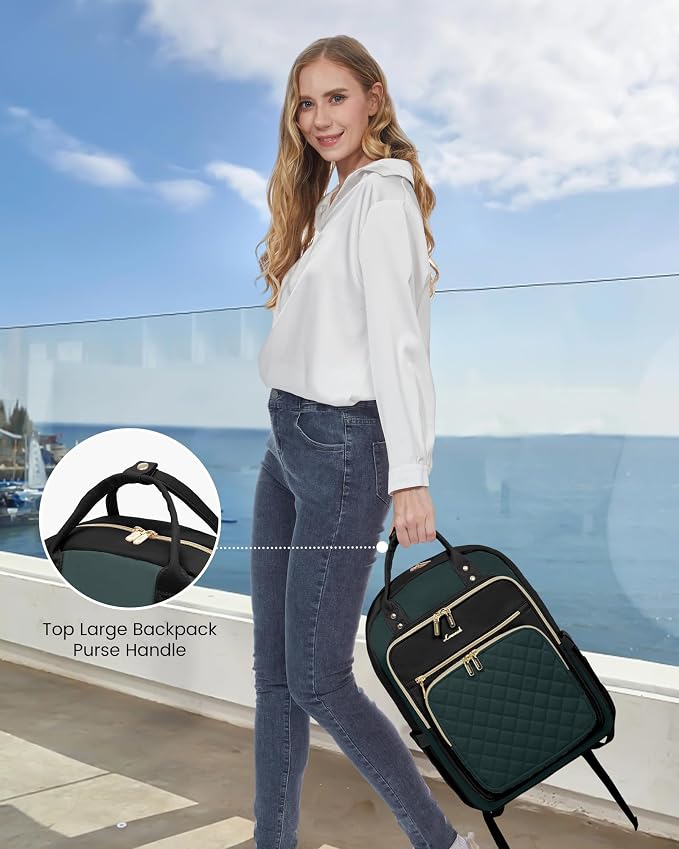 LOVEVOOK Laptop Backpack Purse for Women, 15.6" Laptop Bag for Travel - Image 5
