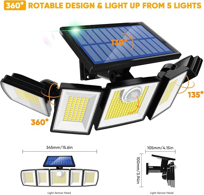 Solar Motion Lights Outdoor - - Image 8