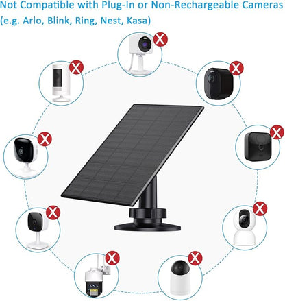 2W Solar Panel for Security Camera Outdoor, USB/USB-C Charger - Image 7