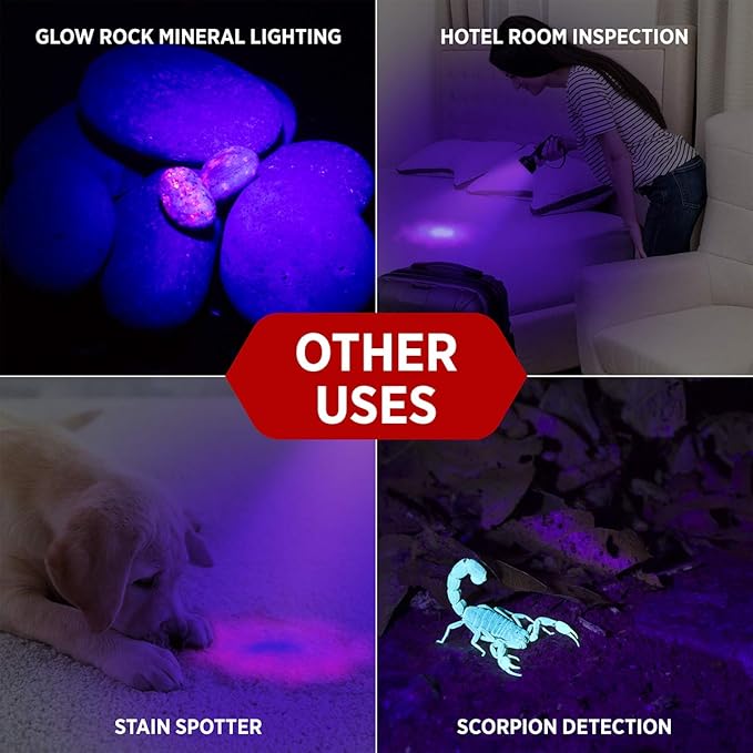 GearLight UV Flashlight Black Light from 68 LED Blacklight Flashlight Dog/Cat - Image 6