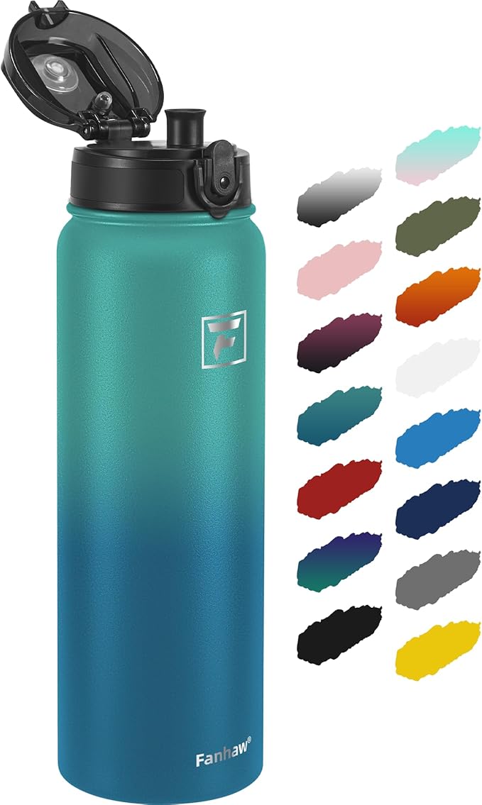 Fanhaw 32 oz Insulated Stainless Steel Water Bottle by FANHAW