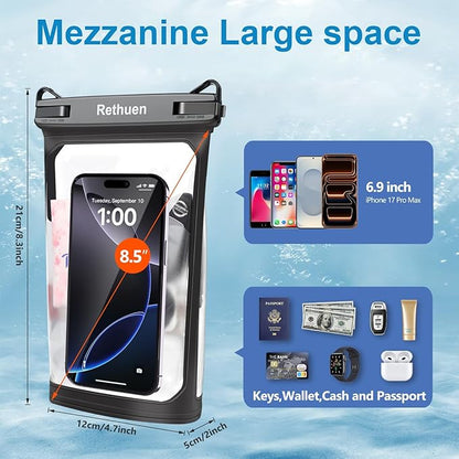 Large Waterproof Phone Pouch, Cell Phone Dry Bag - Image 2
