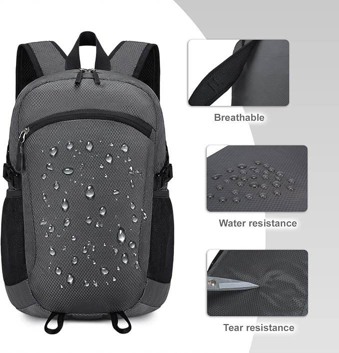 Lightweight Hiking Backpack 18L Packable Foldable Small Daypack Collapsible - Image 6