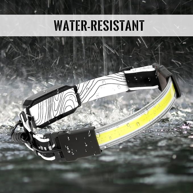 Adelante LED Headlamp Flashlight, 1000LM 230Wide-Beam USB Rechargeable Head - Image 6