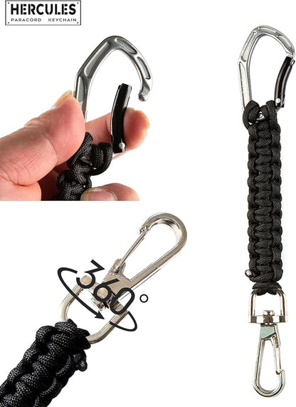 HERCULES Paracord Keychain Set – 2 Pack Lanyard Rope - Image 3