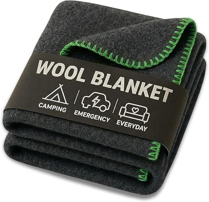 Wool Camping Blanket by JmrUsaInc
