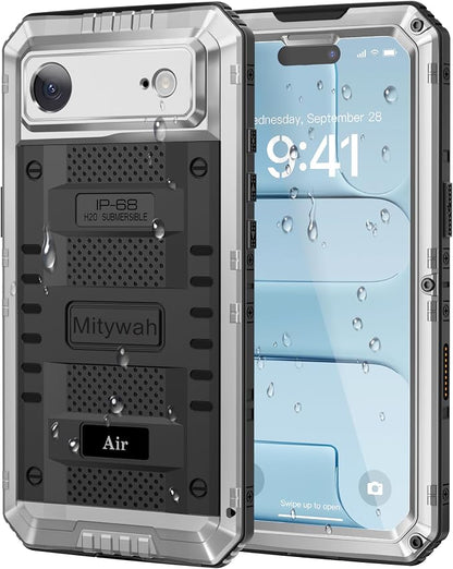 Mitywah Waterproof Case for iPhone Air, Military Grade Rugged Metal Case by Mitywah