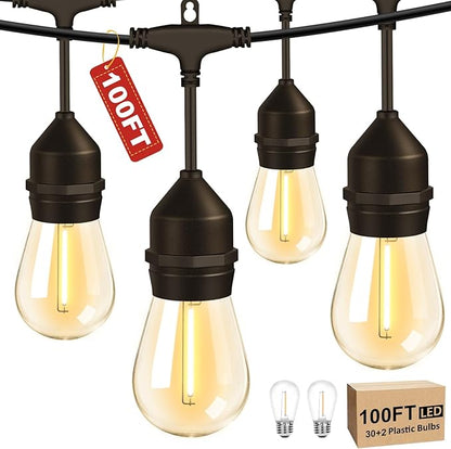 100FT LED Outdoor String Lights by QualityLightBulbLightofInnovation