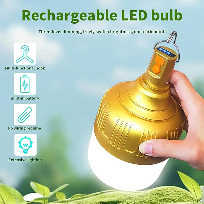 2 Pack Rechargeable LED Camping Lantern, 4000mAh IPX4 Waterproof Tent Light - Image 3