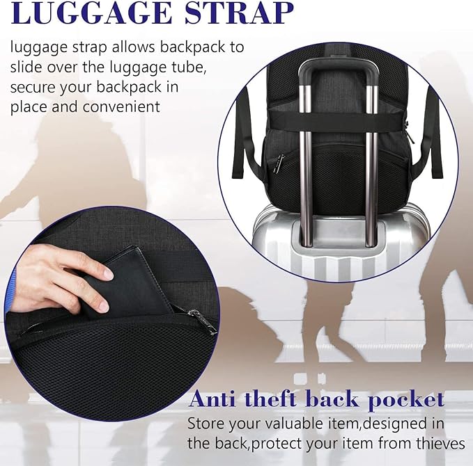 MATEIN Business Laptop Backpack, 15.6 Inch Travel Laptop Bag Rucksack, - Image 6