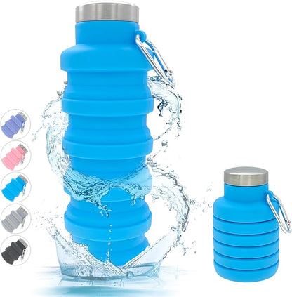 YCT Collapsible Water Bottle 17oz（500ml），Travel Portable Sport Water by YCT