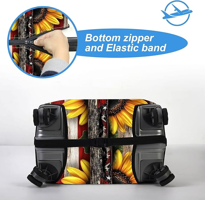 Luggage Cover Protector for 26-28 Inch Suitcases, TSA Approved Elastic Travel - Image 5