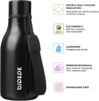 BJPKPK Insulated Water Bottles, 12oz Stainless Steel Metal Water Bottle - Image 2