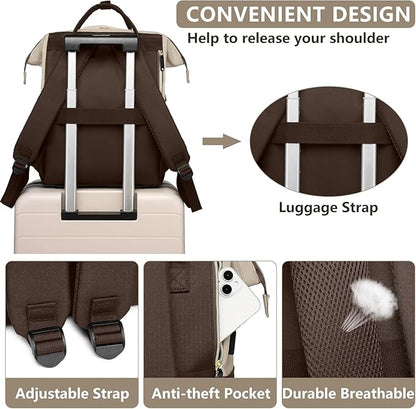 Laptop Backpack Women Work Bag: 15.6 inch Work Bookbag - Image 5