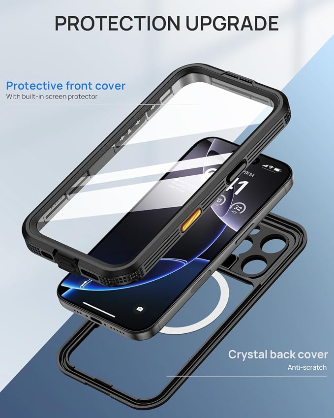 Lanhiem Magnetic for iPhone 16 Pro Case, IP68 Waterproof Dustproof Case - Image 7