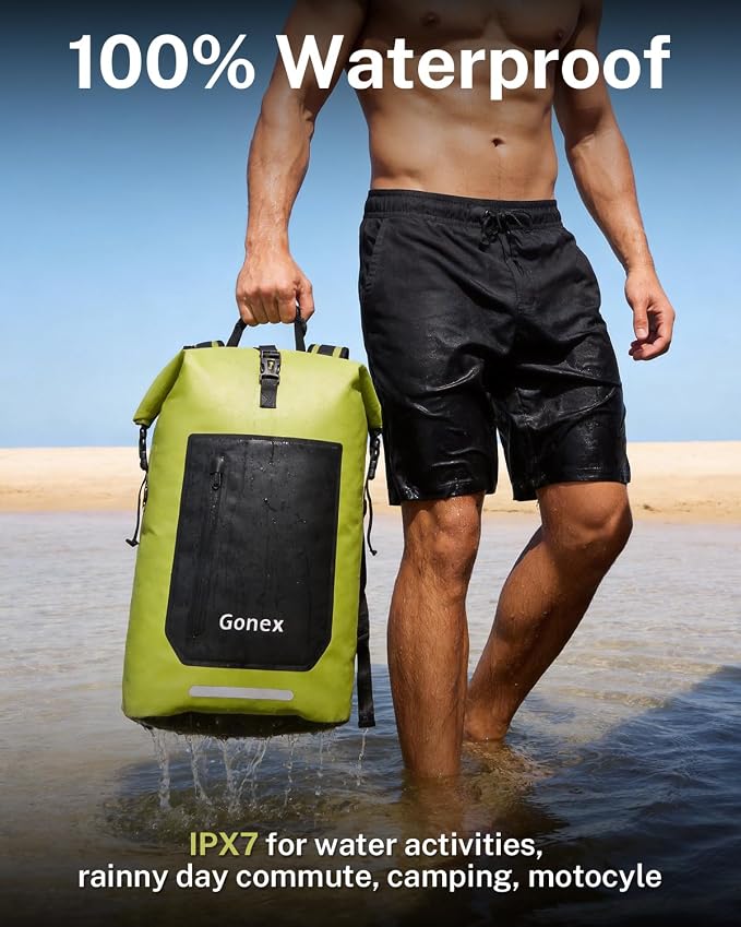 Gonex Ultralight Waterproof TPU Backpack, 35L Roll Top Dry Bag - Image 2
