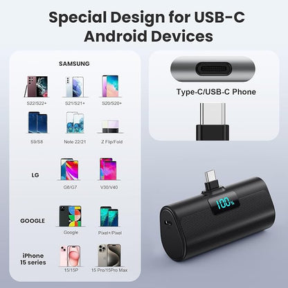 Portable Charger for iPhone 17/16/15 Series, Upgraded 5200mAh PD USB C Power - Image 4
