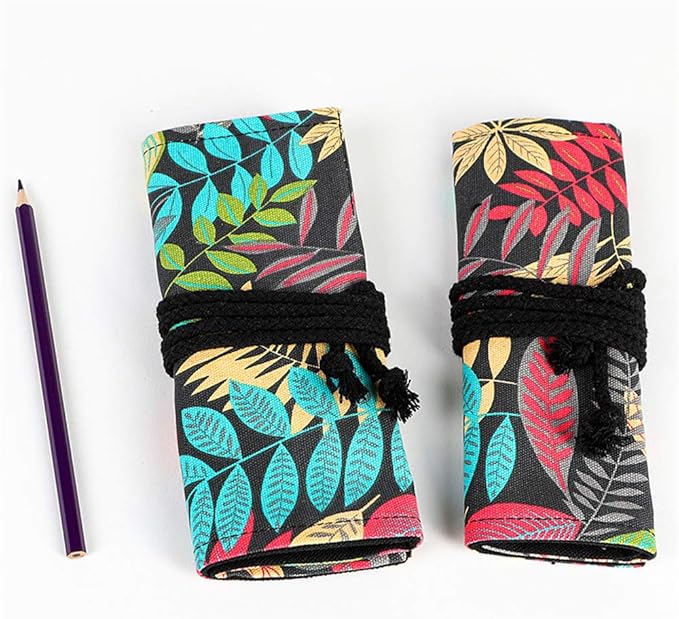 Funny live 24/36/48/72 Slots Colored Pencil Wrap Roll up Pen Holder Case - Image 4