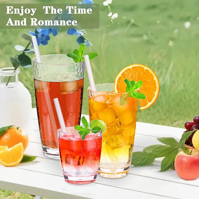 9 Pcs Plastic Drinking Tumblers Set of 14/18/24 oz, Acrylic Drinking Glasses - Image 4