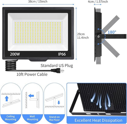 200W LED Flood Light Outdoor - Image 6