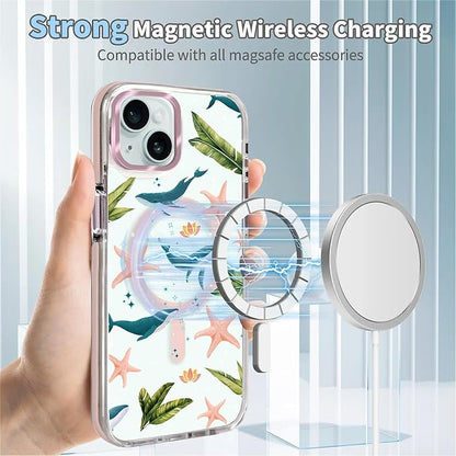 Case for iPhone 14 Plus/15 Plus, Sealife Whale Ocean Wildlife Clear Phone Case - Image 4