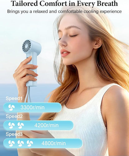 Portable Handheld Fan with Power Bank, 3 IN 1 USB Rechargeable Mini Personal - Image 2