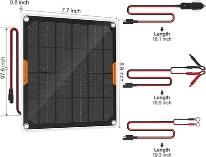 OYMSAE 12V Solar Battery Charger ，5W Waterproof Solar Battery Maintainer - Image 6