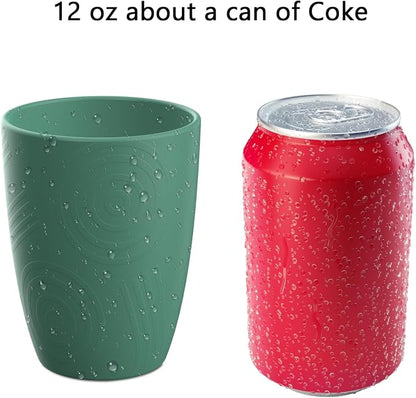 Homienly Cups for Drinking 12oz Daily Use Cups Dishwasher Safe Plastic Cups - Image 3