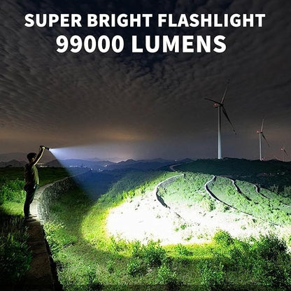 Rechargeable Flashlight 99000 High Lumens, LED Super Bright Flash Light - Image 3